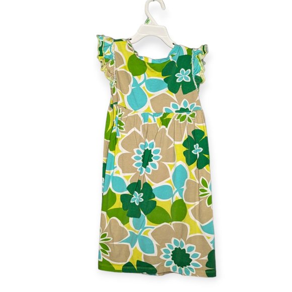 Carters Green & Yellow Floral Short Sleeve Dress Size 6X - Picture 5 of 8